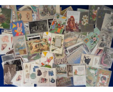 Postcards, Mixed Selection, approx. 135 mixed age cards to include Gems and Minerals, Caves, Shells, Kites, Names and Year Da