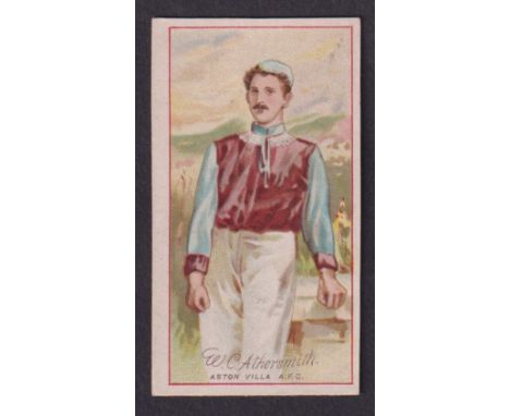 Cigarette card, Phillips, General Interest Series, Football, Athersmith, Aston Villa, plain back proof card (gd) (1)