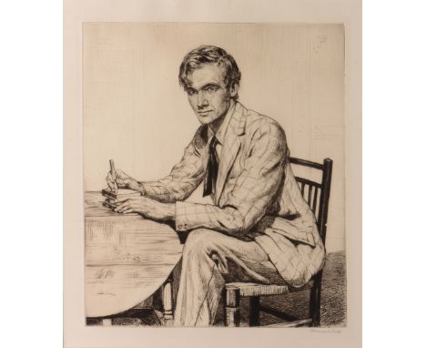 FRANCIS H. DODD (1874-1949) Portrait of Stephen Bone (1904-1958) (the son of Muirhead Bone), etching, signed in pencil on the