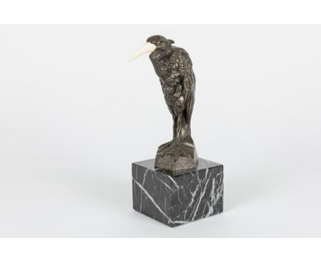 Art Deco chryselephantine sculpture in bronze and bone on a marble base - signed ManinMANIN Art Deco-chryséléphantinesculptuu