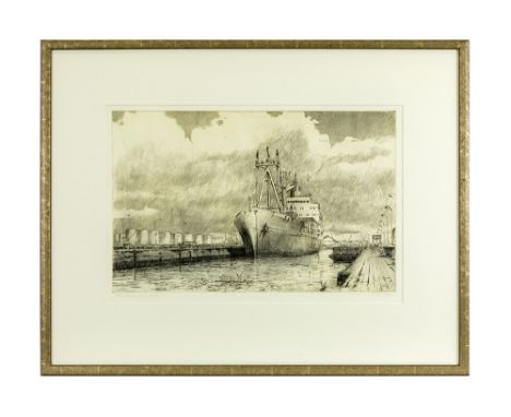 OST LEON (° 1939)20th Cent. Belgian etching - signed Leon Ost and dated (19)89OST LEON (° 1939) ets n° 14/50 : "Boudewijnslui