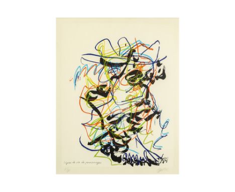 APPEL KAREL (1921 - 2006) & DOTREMONTCHRISTI20th Cent. CoBrA lithograph printed in colors - signed Karel Appel and Christian 