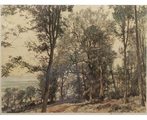 James McIntosh Patrick (Scottish 1907-1998): The Silvery Tay, colour print signed in pencil with Fine Art Trade Guild blindst