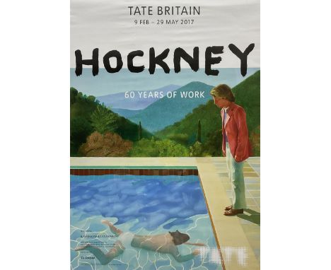 After David Hockney (British 1937-): 'Hockney - 60 Years of Work' - Tate Britain Exhibition Poster, exhibition poster dated 2