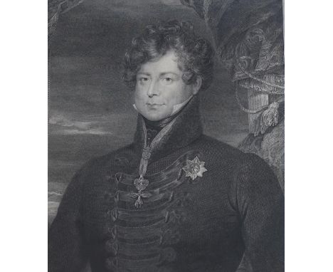 James Holmes (1777-1860), engraving, 'His Most Gracious Majesty King George IV', published by Holmes 1829, visible sheet 51 x