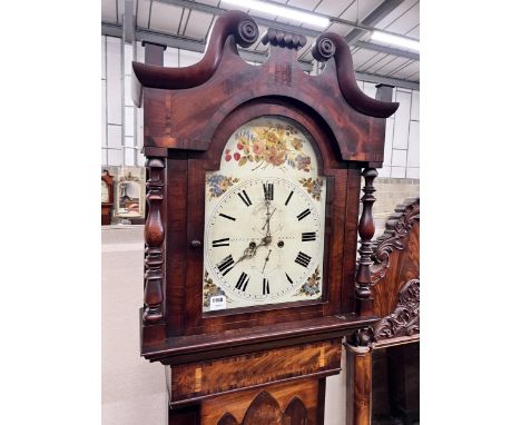 Scott &amp; Son, Kendall. An early 19th century flame mahogany longcase clock, height 230cm