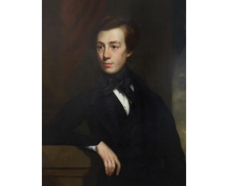 Victorian School, oil on canvas, Half length portrait of a gentleman, 90 x 69cm