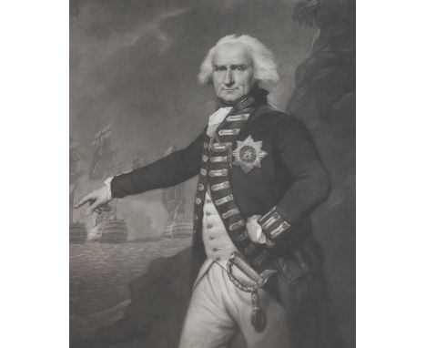 Valentine Green after Lemuel Francis Abbott, mezzotint, 'The Right Honourable Alexander Lord Bridport K.B., Admiral of the Wh