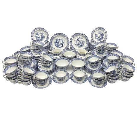 Wood and Sons Yuan pattern tea service, to include sixty two tea cups, ninety six saucers, fifty two dessert plates etc (230)
