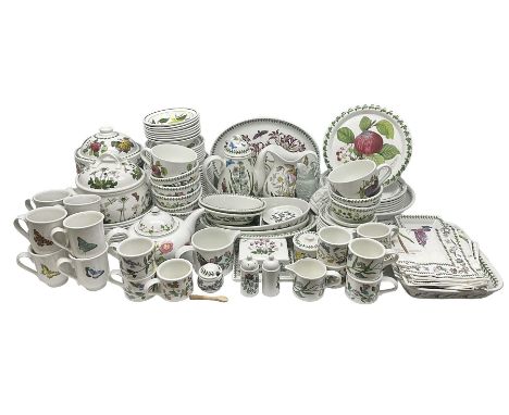 Portmeirion tea and dinner wares, mainly in Botanic Garden pattern, to include, eight dinnerplates, nine side plates, eight b