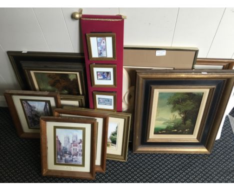 A large collection of prints.