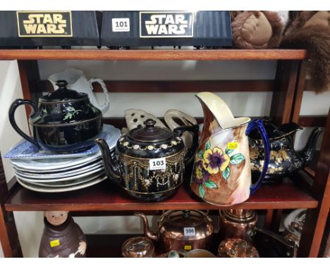 SHELF LOT OF ANTIQUE CHINA