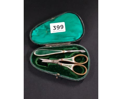 ANTIQUE ENAMEL MANICURE SET