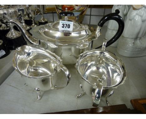 Attractive three piece electroplate tea service