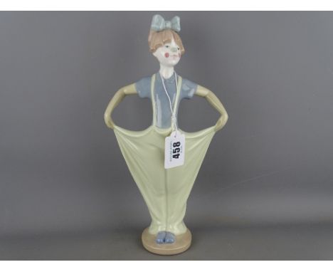 30 cms high Nao figurine of a young girl dressed as a clown