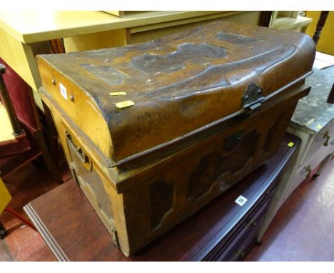 Small metal vintage trunk
