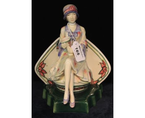 Kevin Francis figurine: 'Charlotte Rhead', modelled by Andy Moss, limited edition of 218/950, produced by Peggy Davies Cerami