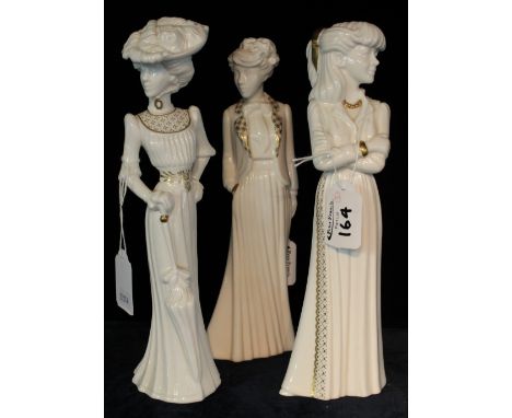 Three Spode bone china figurines: 'Olivia'; 'Virginia' and 'Anna' by Pauline Shone. (3) CONDITION REPORT: No obvious damage