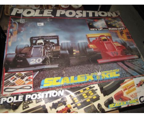 Scalextric pole position electric racing game in original box.