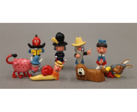 A boxed set of die cast The Magic Roundabout figures. The box 25.5 cm wide.