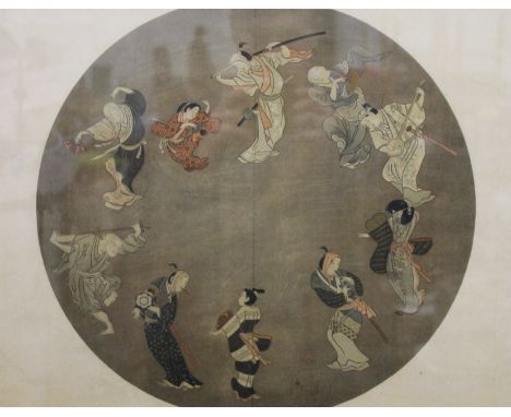 A Japanese print, framed and glazed. 62 x 43 cm overall.