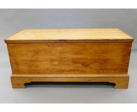 A large Victorian pine trunk. 127 cm wide.