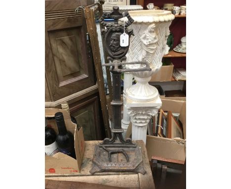 Prince of Wales decorated cast iron stick stand