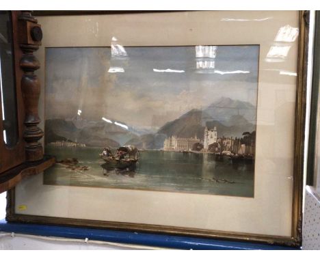 Clarkson Stanfield lithograph of an Italian scene, signed and titled in pencil, 61cm x 40cm, framed and glazed