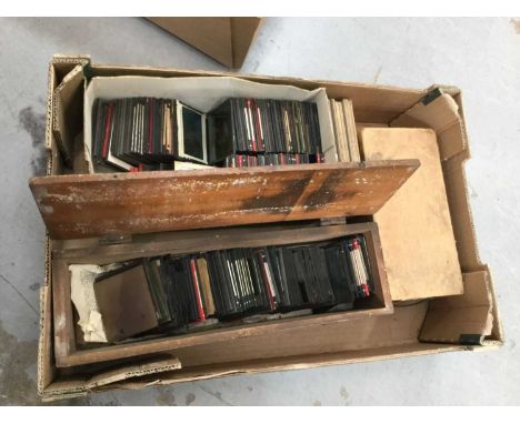 One box of magic lantern slides and glass negatives