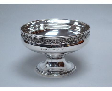 Risler & Carré; A French Pedestal Trophy Bowl, stamped makers mark and "Risler & Carr Paris", detailed with twisted band of r