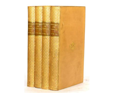 Vidocq Memoires de Vidocq, Chef de la Police de Surete, Jusqu'en 1827, 1828-29, Paris, four volumes, signed by Vidocq in the 