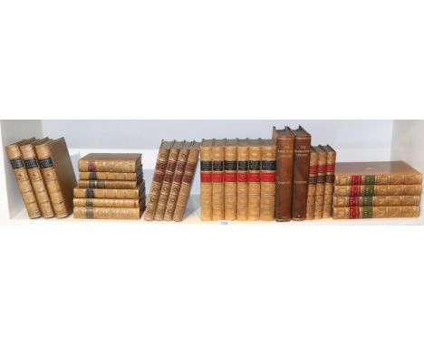 Napoleon III Oevres de Napoleon III, 1856, Paris, four volumes, all edges gilt, calf gilt with Napoleon's crown and bees in g