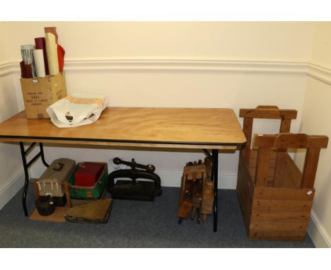 Bookbinding A quantity of book binding equipment, comprising a metal press, various binding and finishing hand tools includin