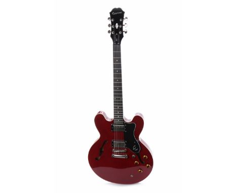 EPIPHONE DOT CH HOLLOW BODY ELECTRIC GUITARserial number 1xxxxxxxx60, two humbuckers, Grover tuning pegs, f holes, three way 