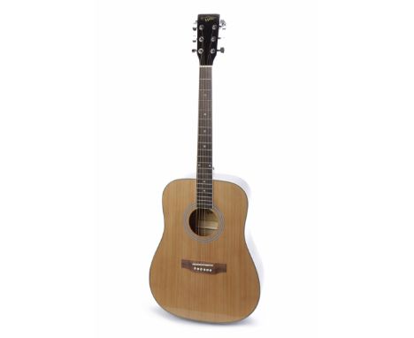 COUNTRYMAN CGDN ACOUSTIC GUITAR made in China, natural body, black bag and sides, 20 frets, 26" scale, steel strings, with ba