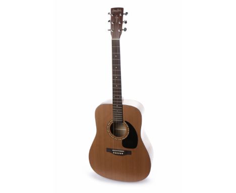 SIMON & PATRICK LUTHIER WOODLAND CEDAR ACOUSTIC GUITAR serial number 02xxxxxxxxx2, natural finish, cedar top, cherry sides an
