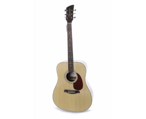 BRUNSWICK BDS400 DREADNOUGHT ACOUSTIC GUITARserial number 9xxxxxxxx3, natural blonde solid spruce top, mahogany body and side