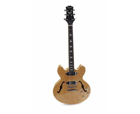 PEERLESS REVOLVER HOLLOW BODY HARD TAIL ELECTRIC GUITAR serial number: PE1xxxxx8, two humbuckers, two f-holes, two volume and