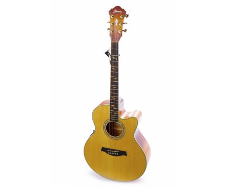 IBANEZ AEL40SE ELECTRO ACOUSTIC GUITAR serial number 14-01 K1xxxxxxx4,  Ibanez SST Freshman Equipped preamp, blonde spruce bo