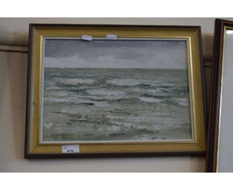 Oil on board seascape