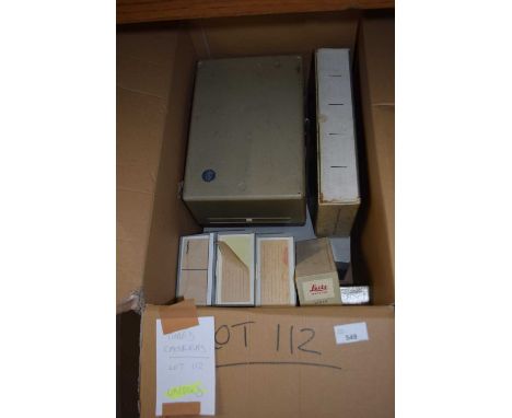 A quantity of slide projection equipment: to include a Voigtlander Perkeo; a Leitz Wetzlar Pradovit projector and a quantity 