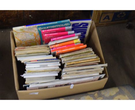 Box containing a quantity of assorted Ordnance Survey and other maps