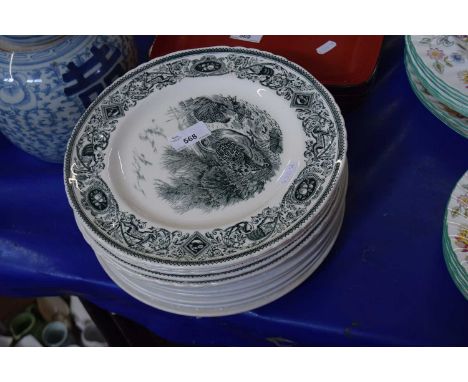 Quantity of Masons Game Birds pattern plates
