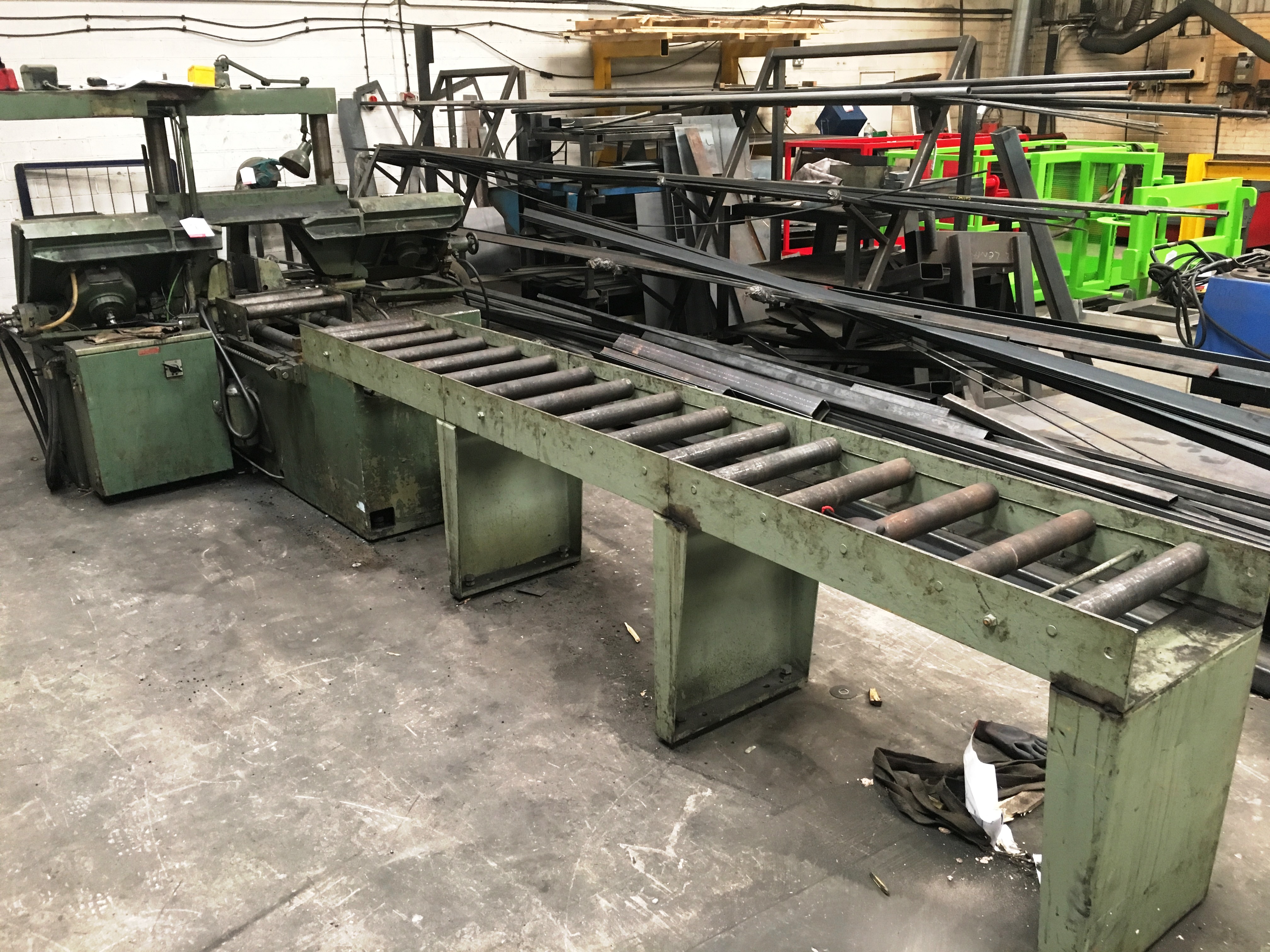 Alexander Triple Twelve Horizontal Band Saw Roller conveyor feed size