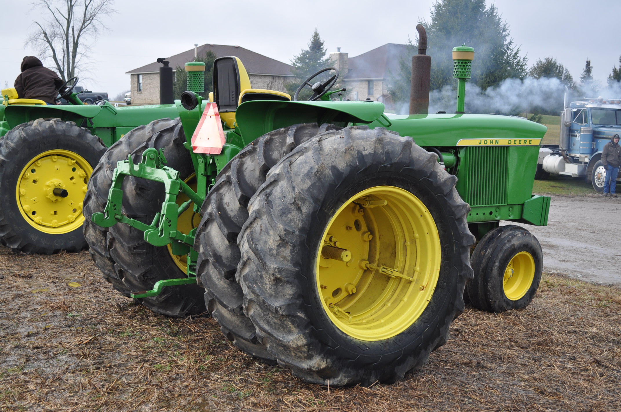 John Deere 3020 tractor, diesel, 18.434 rear, clamp on duals, 11L15