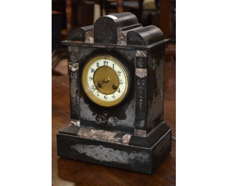 An early 20th century slate clock, c.1900