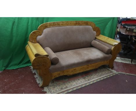 Antique Viennese Biedermeier sofa - Length 215cm.This dimensions are approximately as follows:Width 215cm  Depth 75cmHeight 1