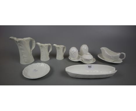Collection of Coalport china together with 3 Royal Worcester graduating jugs 