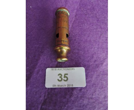 A vintage brass cast whistle the Boy Scouts The Acme co, 