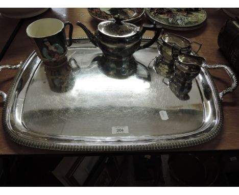A vintage plated tray and similar